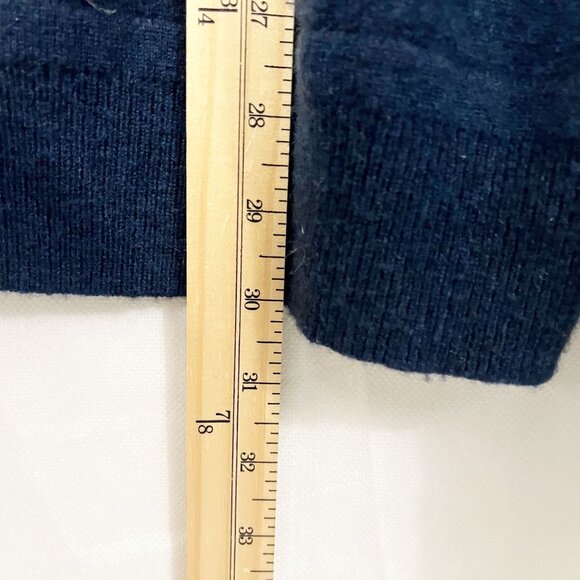 Monte Rosse Navy Blue Italian Cashmere Quarter Zip Sweater - Men's Size XL - Picture 8 of 8